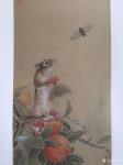 汪林日志-国画工笔画老鼠《多子多福图》尺寸65X38CM，老鼠多子，石【图2】