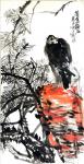 甘庆琼日志-国画动物画鹰系列作品：《守候》《苍鹰》《苍鹰磐石》《黄土地养【图3】