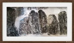 陈培泼日志-国画山水画《江山耸峙》尺寸4尺整幅。【图1】