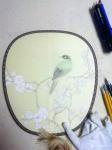 安士胜日志-国画工笔花鸟画新作品欣赏，绿色总是招人喜欢的。
体验不同的【图4】