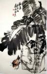 甘庆琼日志-国画花鸟芭蕉系列作品《映窗叶叶芭蕉绿，啼鸟声声新雨余》作品尺【图3】