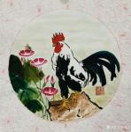 宋继兰日志-国画花鸟画公鸡作品《富贵吉祥》，公鸡和牵牛花。
  牵牛花【图1】