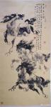 阎敏日志-国画动物画《骏马追风图》《疾风劲马众志成城》
【庆祝中国共【图1】