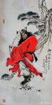 何学忠日志-国画人物画钟馗《神威图》，百馗楼主人辛丑年夏月画于古凉州。【图1】