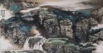 曲锡旺藏宝-国画山水画《幽谷清音图》，尹燕琦辛丑年夏月作品。
全国著名【图1】