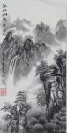 刘开豪日志-《江山如画》国画山水，竖幅  ，尺寸68cmx34cm【图1】