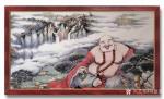 尚建国日志-国画人物画《大自在弥勒佛》，辛丑年冬月尚建国创作。
边画边【图1】