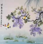 刘慧敏日志-国画工笔花鸟画系列作品《紫气东来》《鸟语花香》《寒雀图》《紫【图5】