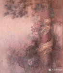胡静日志-油画《红墙》（布面油画），英国桥琴颜料，雨露麻，作品尺寸15【图2】