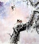 罗树辉日志-罗树辉国画《雪里见精神》松树、猴；创作时间壬寅年春月。
作【图2】