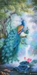 黎群日志-分享《孔雀》油画5幅，尺寸80X160㎝孔雀图，以昂首挺立的【图3】