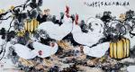 卢士杰日志-国画花鸟画白鸡系列作品《五德之鸡，法行天下》，葵卯年秋月卢士【图1】