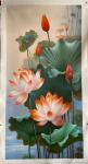 黎群日志-《荷花》油画欣赏，阳光洒落在荷叶上，为这片宁静的荷塘描绘出如【图4】