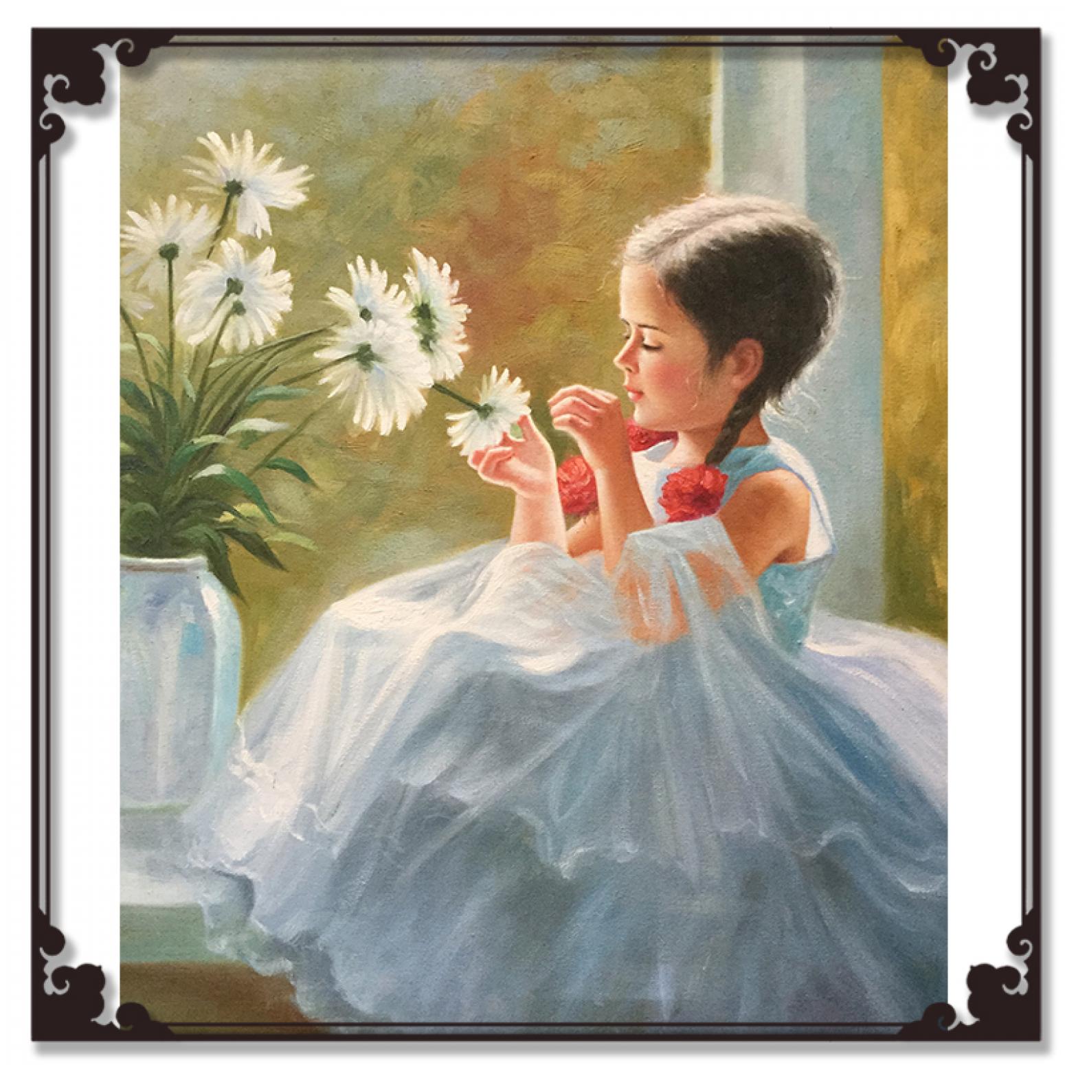 朱世想油画作品《【纸醉花谜】作者朱世想 临摹》【图0】