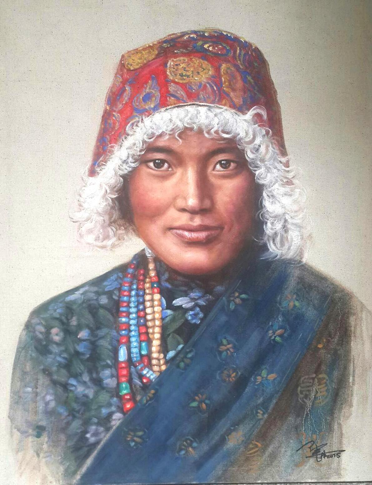 王集林油画作品《【民族魂系列四】作者王集林》【图0】