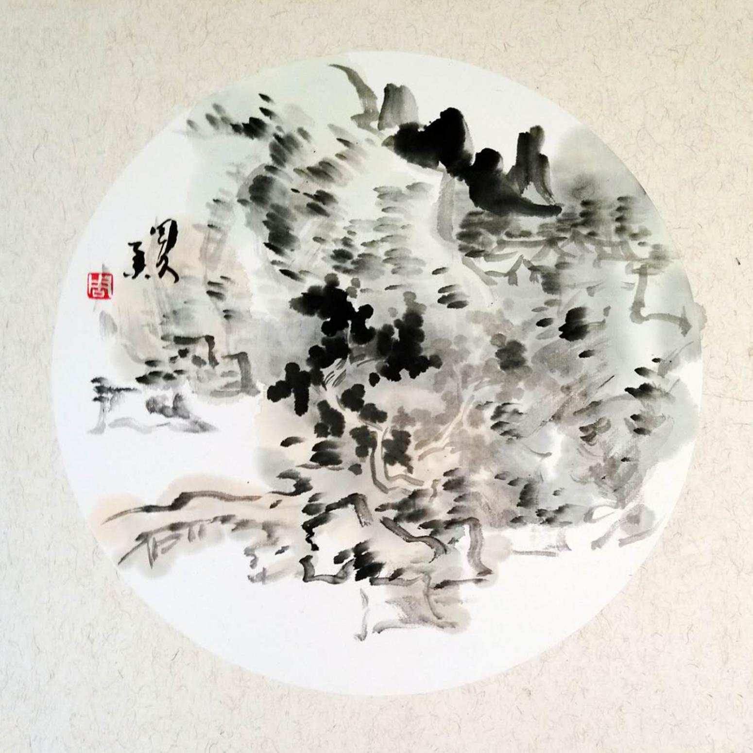 周现宏国画作品《【团扇 硬卡纸】作者周现宏》【图0】