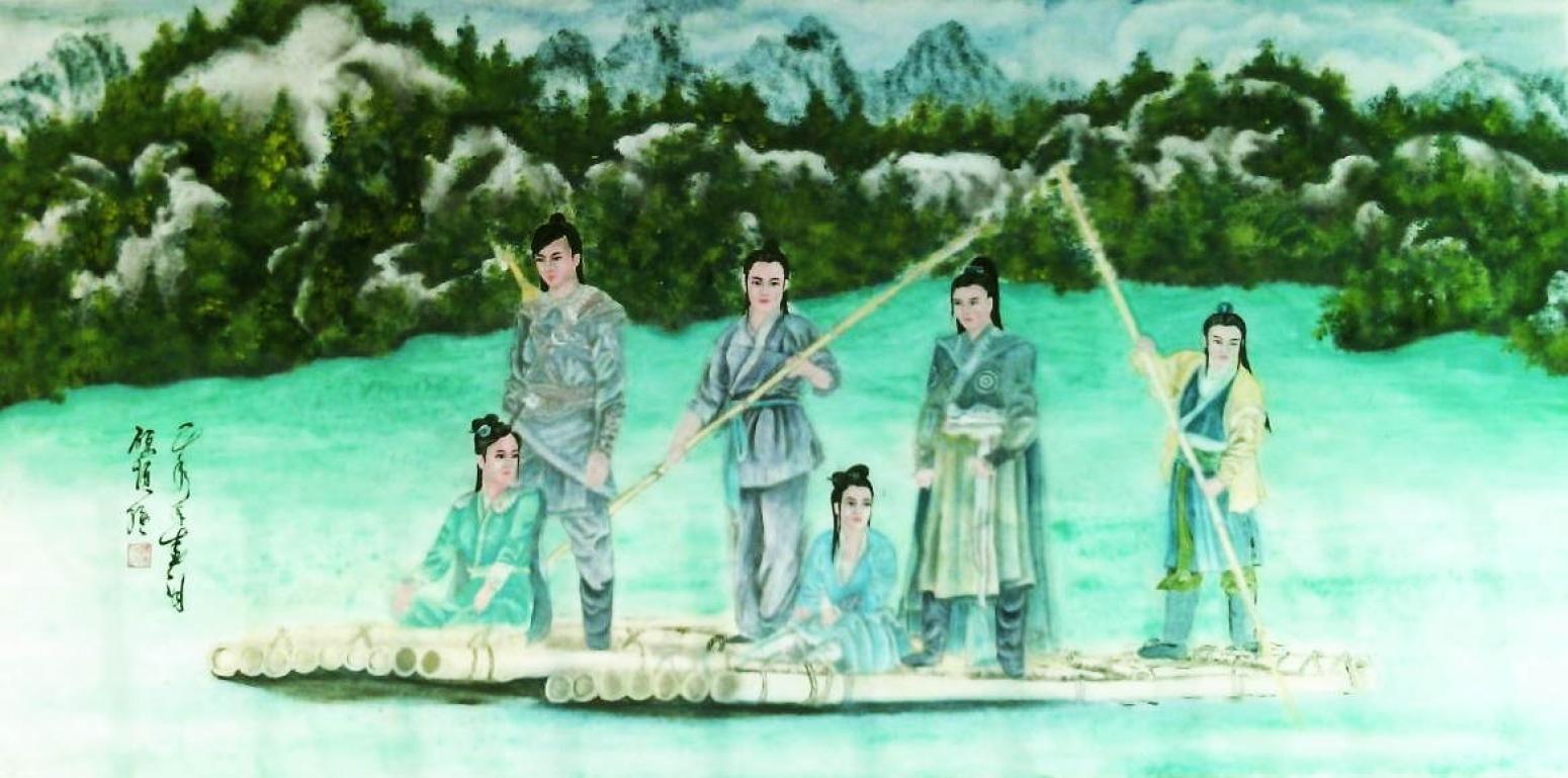 顾顺强国画作品《【划船】作者顾顺强》【图0】