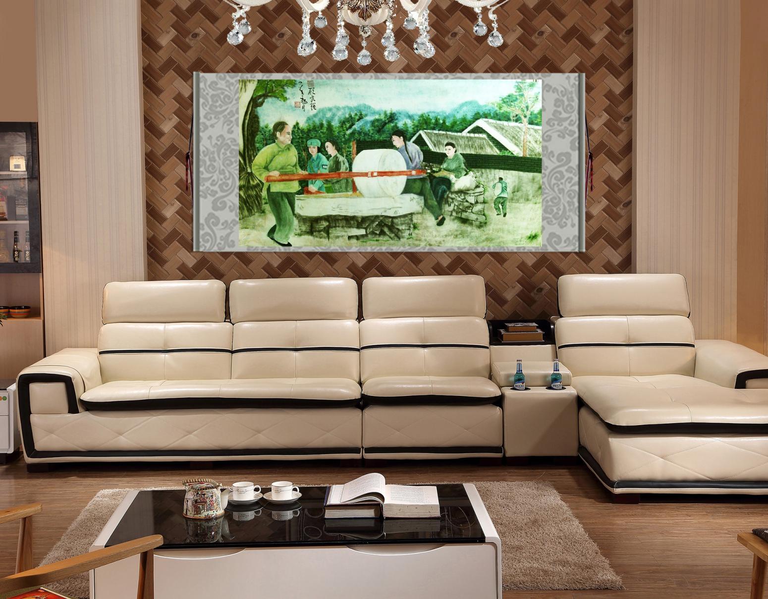 顾顺强国画作品《【推磨】作者顾顺强》【图1】