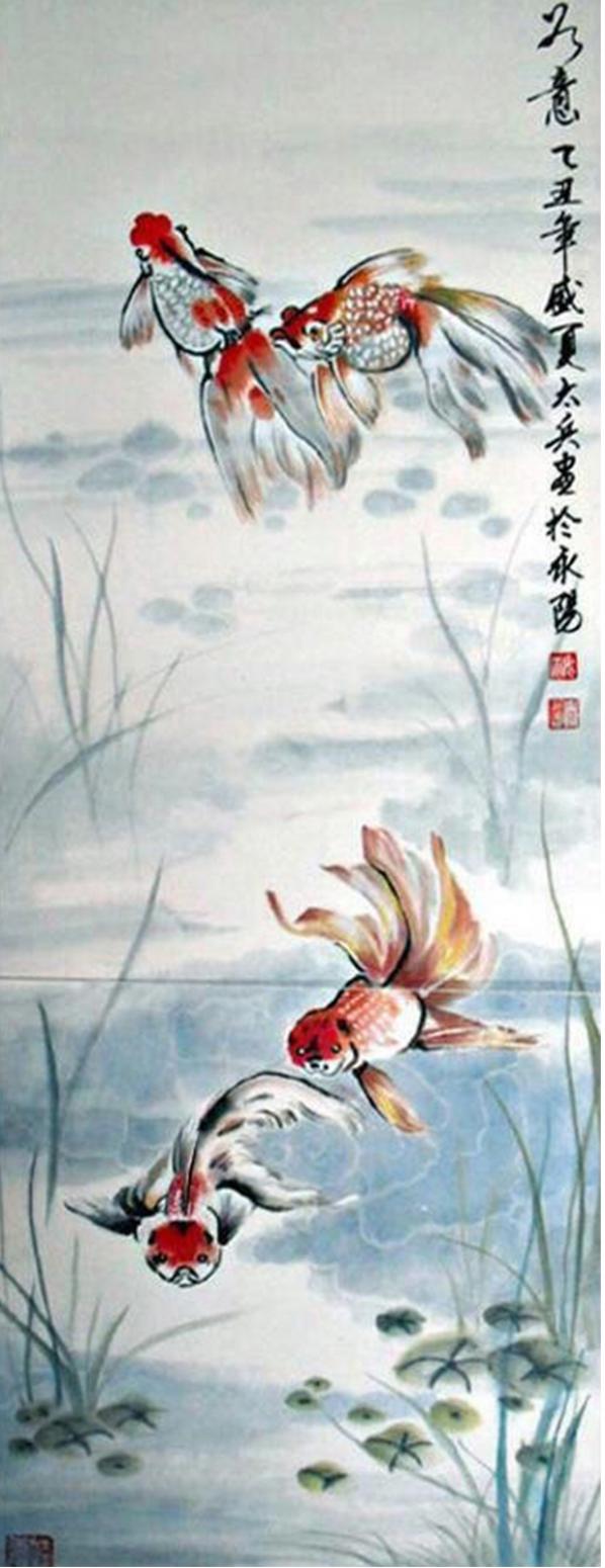 魏太兵国画作品《【无忧】作者魏太兵 卷轴》【图0】