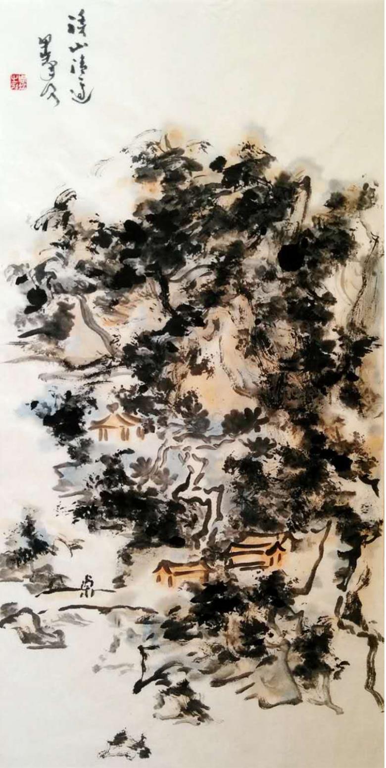 周现宏国画作品《【又见炊烟】作者周现宏》【图0】