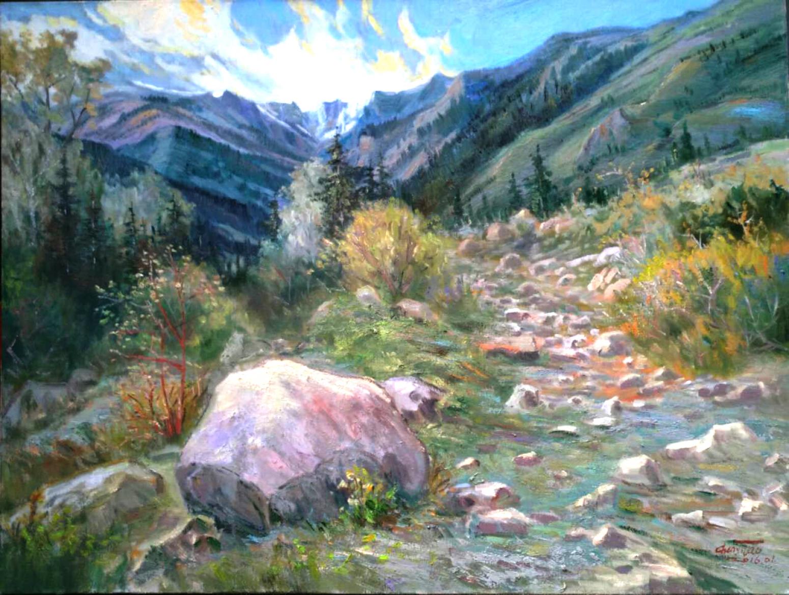 陈以涛油画作品《【冬天山】作者陈以涛》【图0】