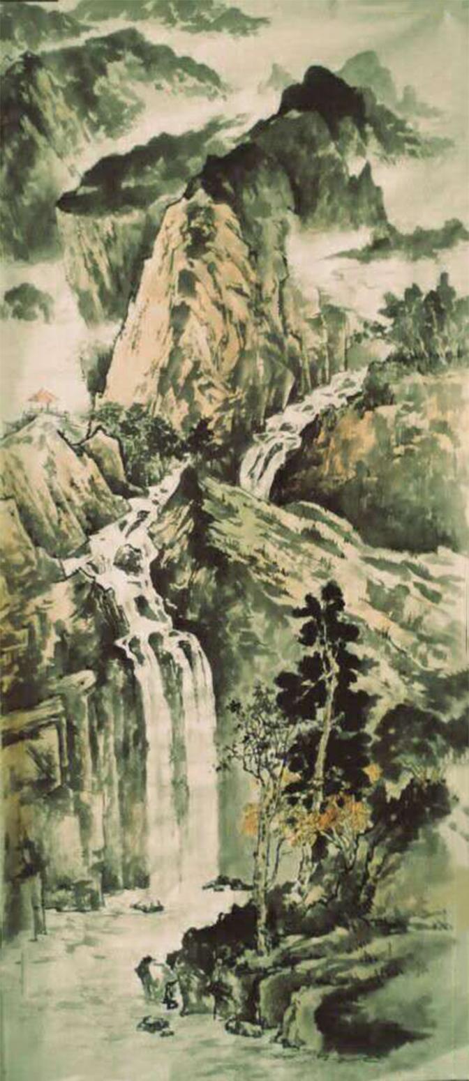 何志勇国画作品《【流水图】作者何志勇》【图0】