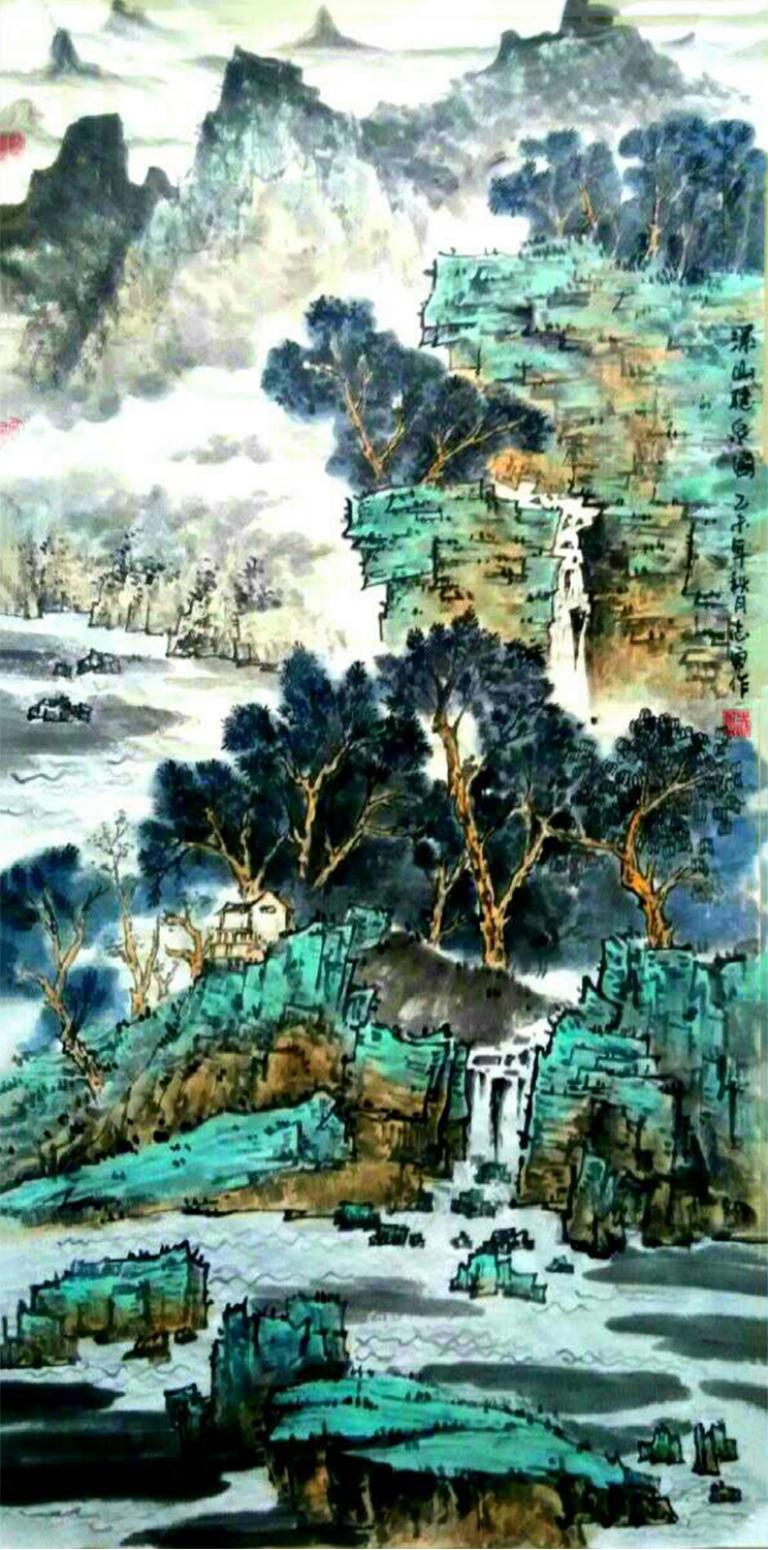 何志勇国画作品《【财源广进】作者何志勇》【图0】