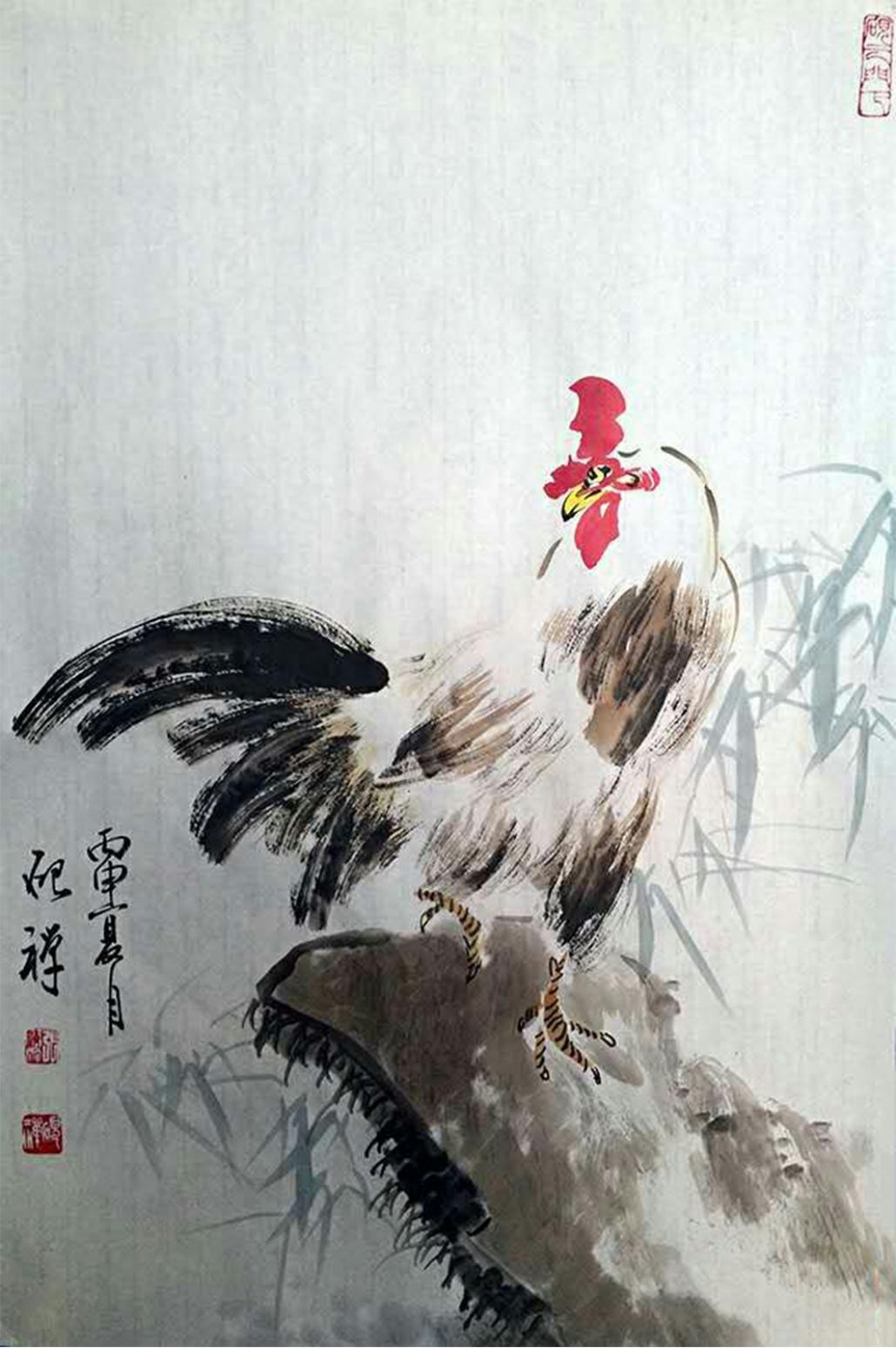 张清永国画作品《【雄立】作者张清永》【图0】