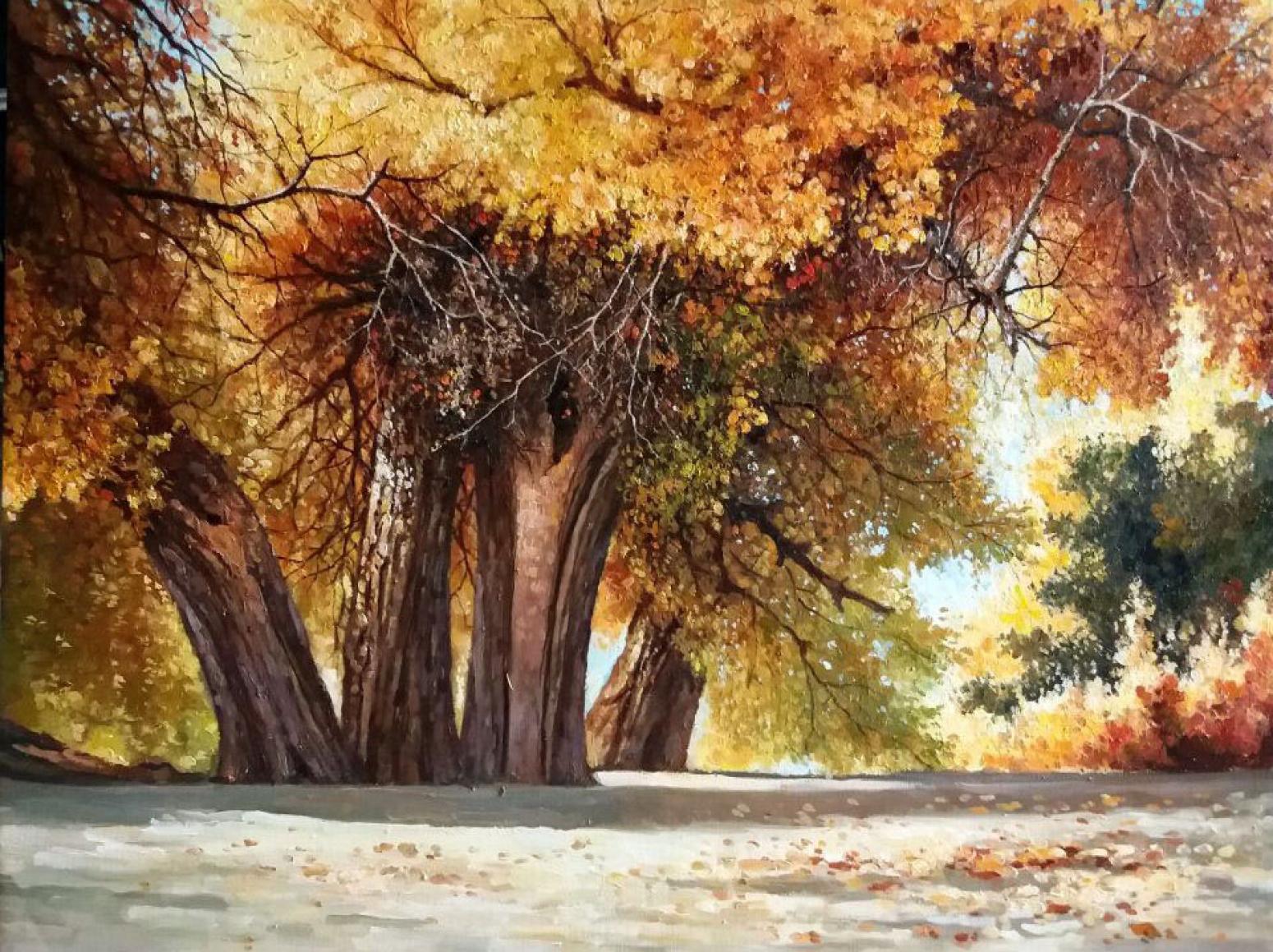 高剑峰油画作品《【胡杨林】作者高剑峰》【图0】