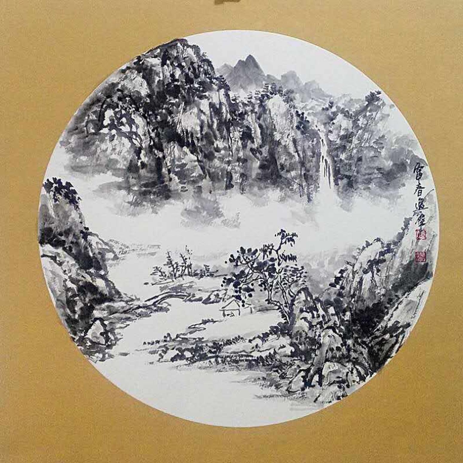 高勇利国画作品《【屋舍】作者高勇利》【图0】