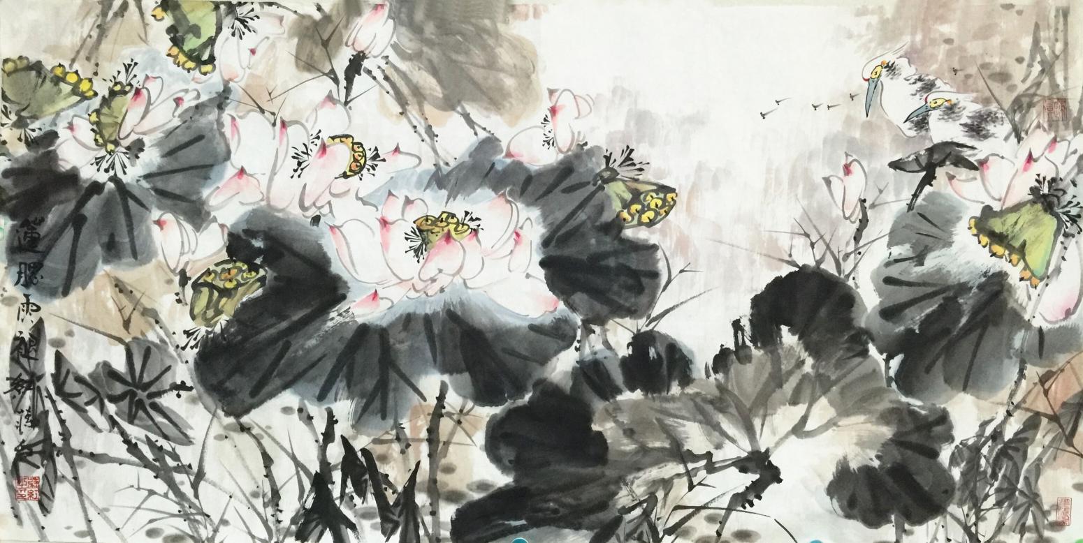 蒋红国画作品《【荷塘小景】作者蒋红》【图0】