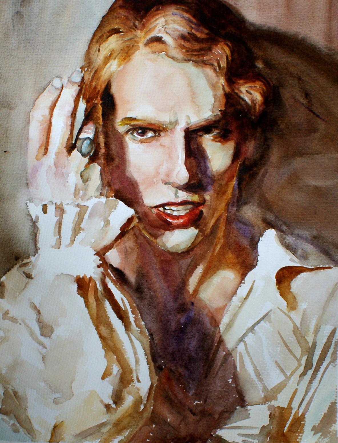 杨阳国画作品《【Interview with the Vampire】作者杨阳》【图0】