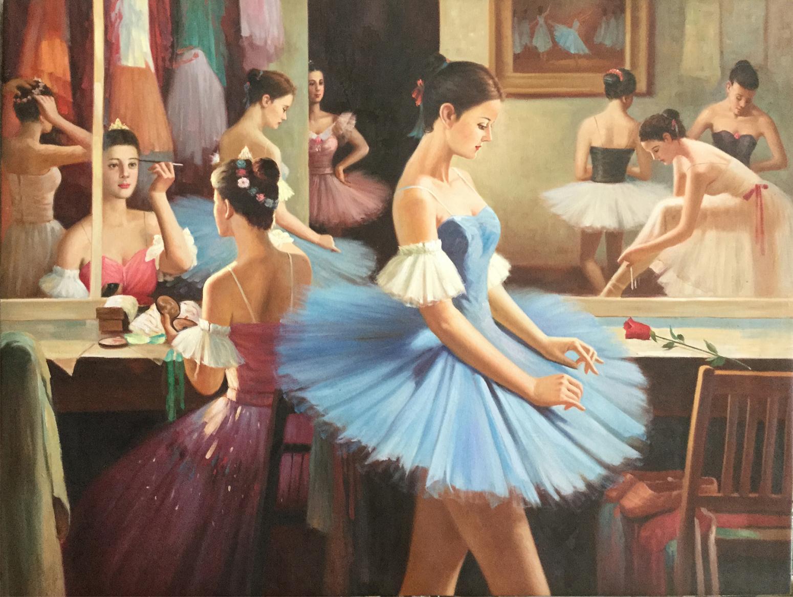 朱世想油画作品《【描妆】作者朱世想 临摹》【图0】