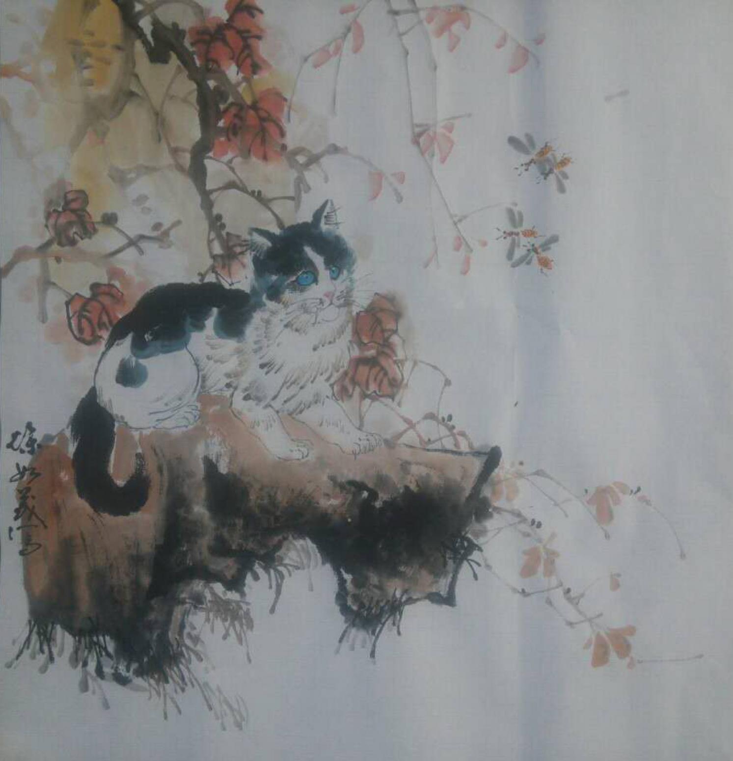 徐如茂国画作品《【望秋石】作者徐如茂》【图0】