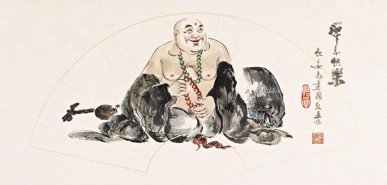 尚建国国画作品《【大自在弥勒佛68】作者尚建国》【图0】