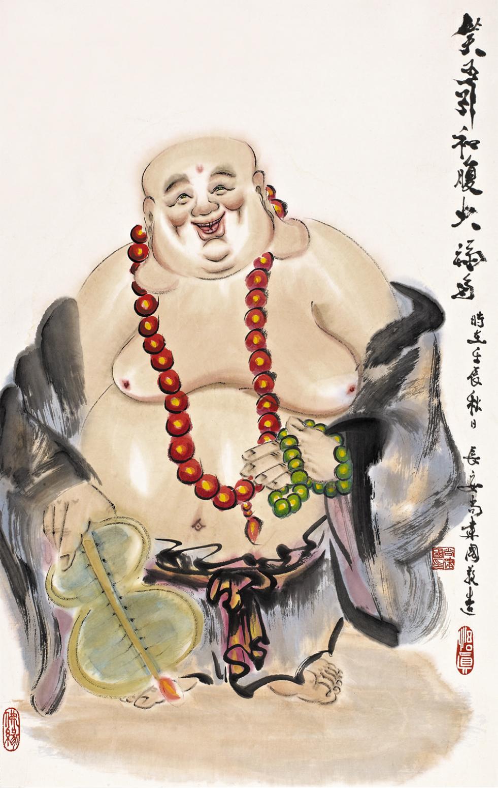 尚建国国画作品《【大自在弥勒佛78】作者尚建国》【图0】