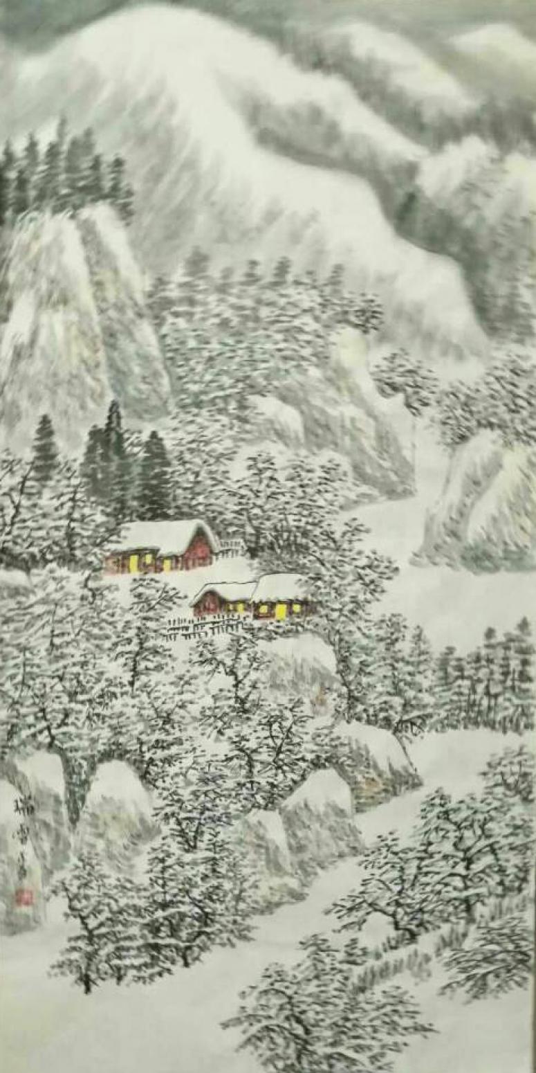 臧茂春国画作品《【瑞雪】作者臧茂春》【图0】