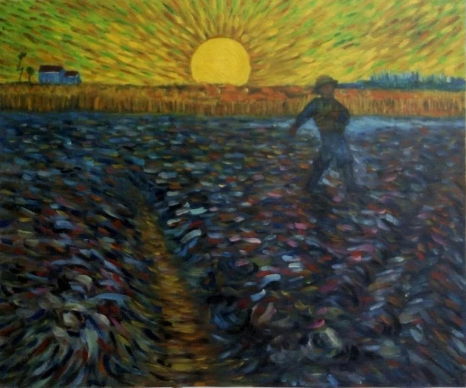 韦振华油画作品《【播种】作者韦振华 临摹》【图0】