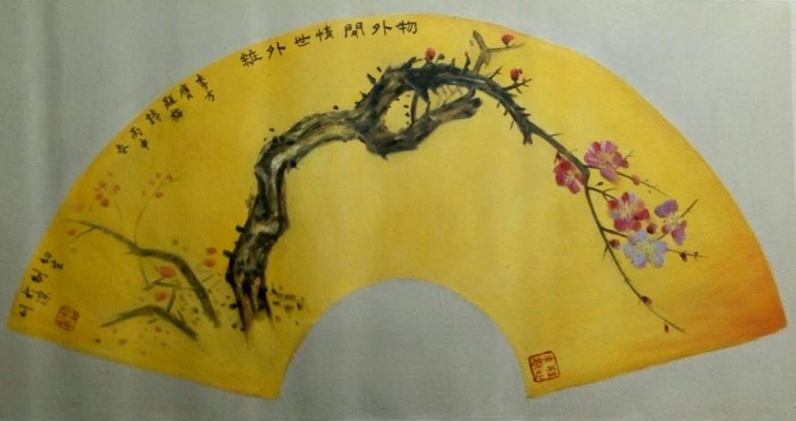 韦振华国画作品《【梅花】作者韦振华 临摹》【图0】