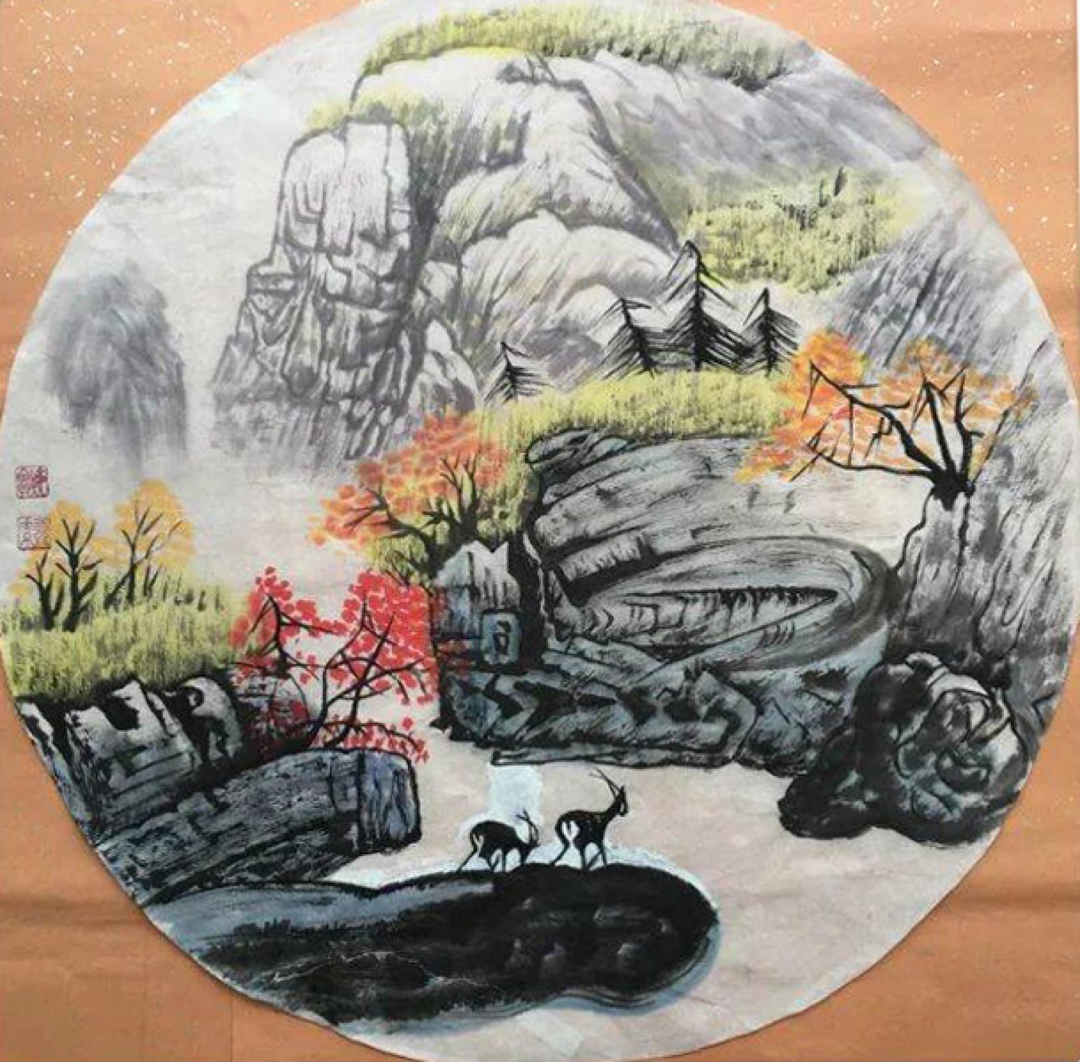 吴春田国画作品《【山水31】作者吴春田》【图0】