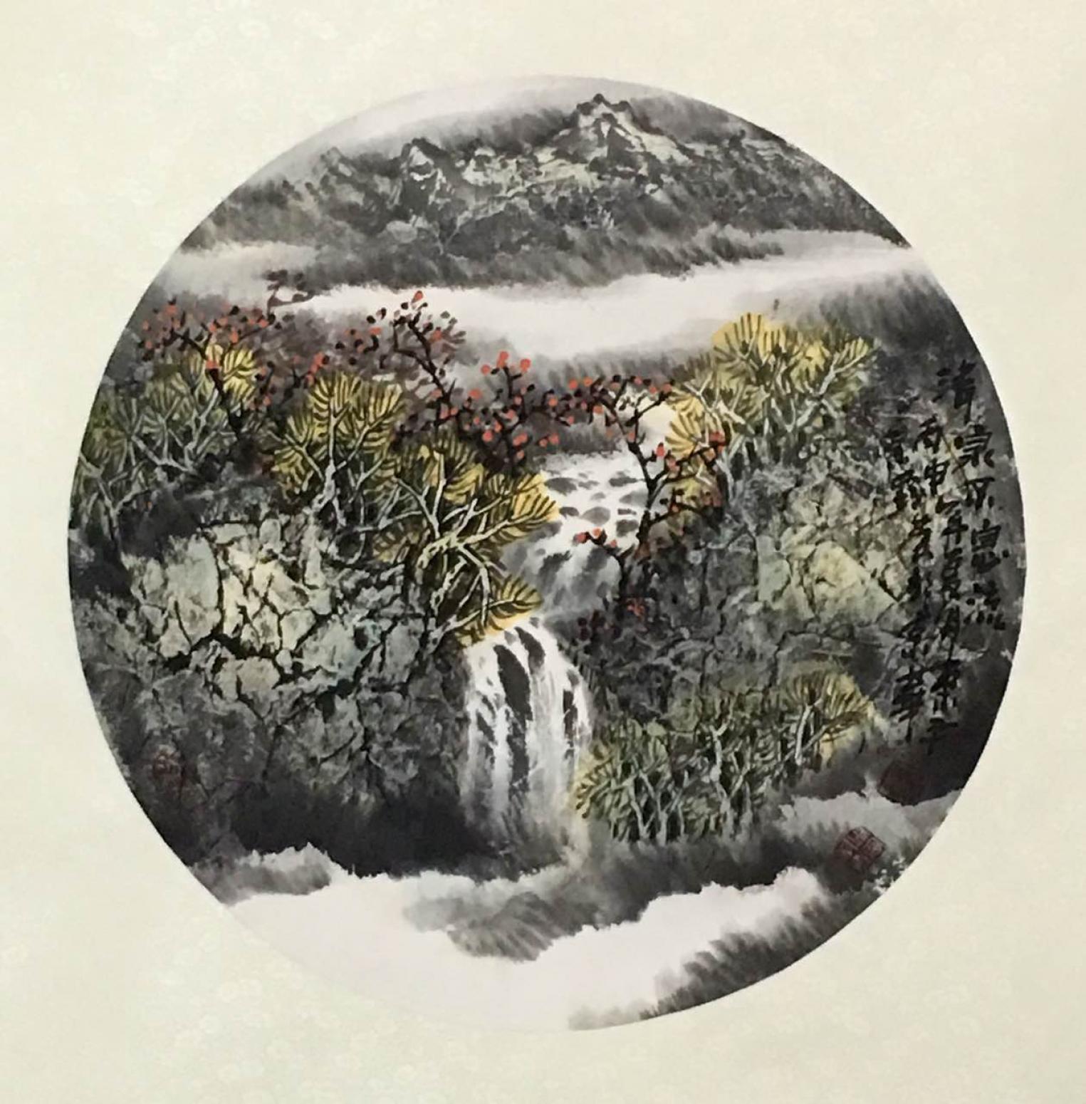 原东平国画作品《【清泉环溪流】作者原东平》【图0】