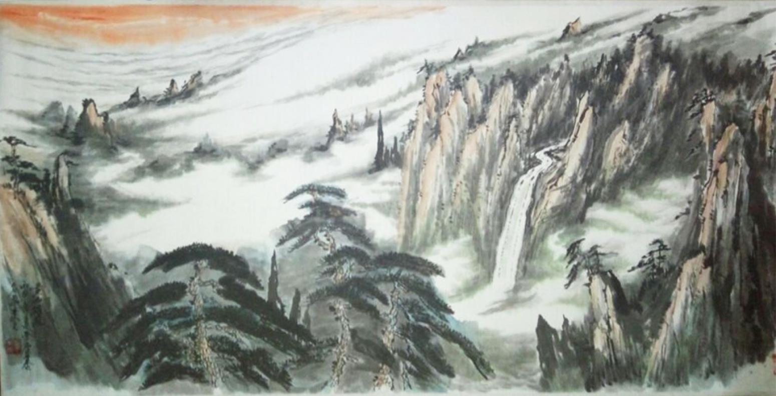 章荣康国画作品《【山水4】作者章荣康》【图0】