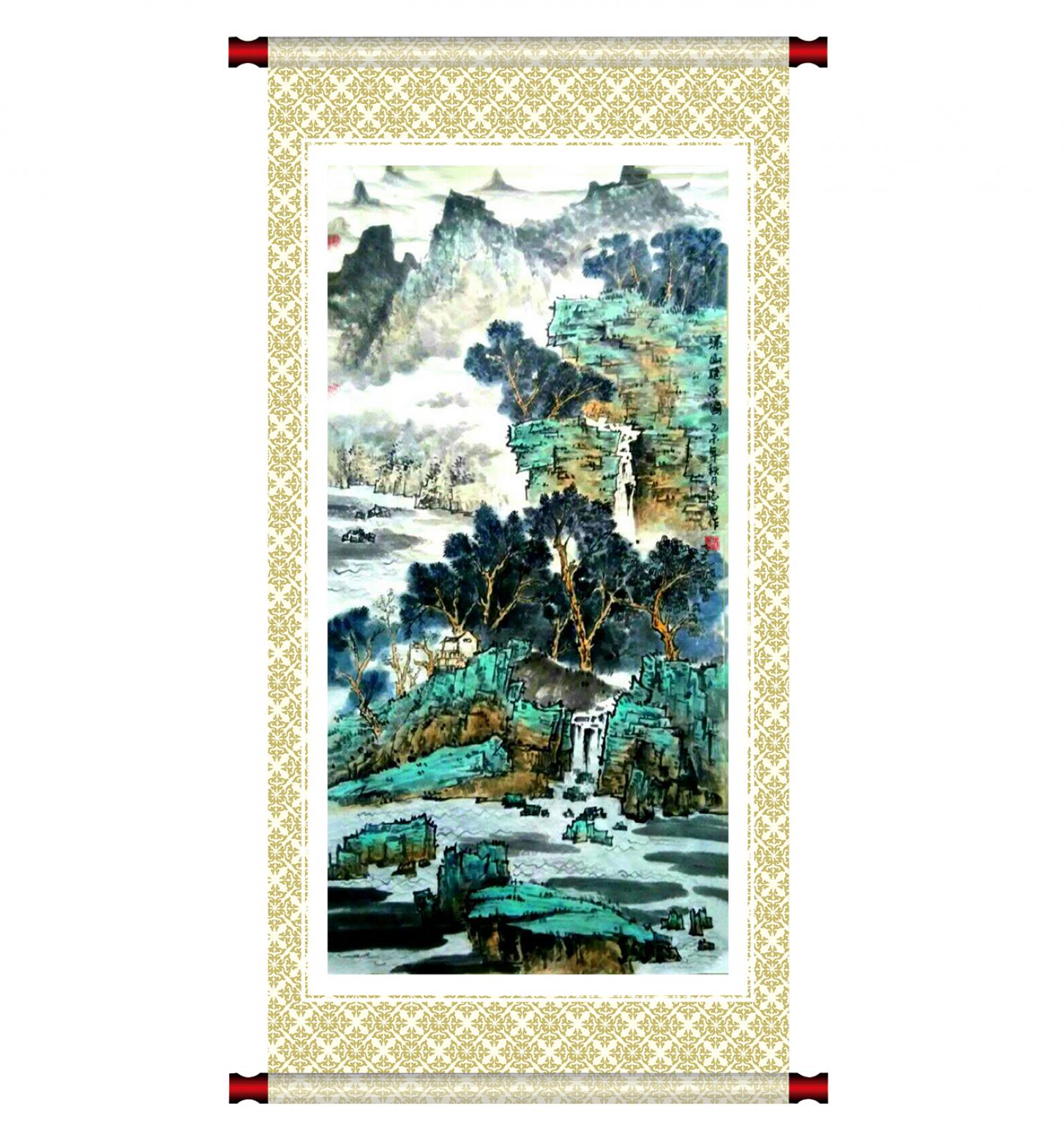 何志勇国画作品《【财源广进】作者何志勇》【图1】