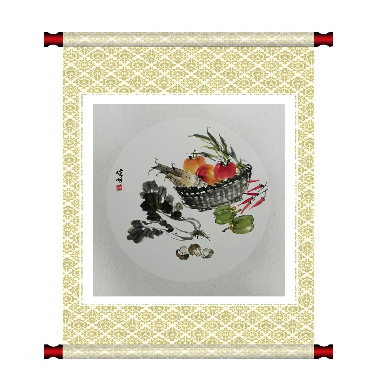 许伟明国画作品《【菜根香】作者许伟明》【图1】