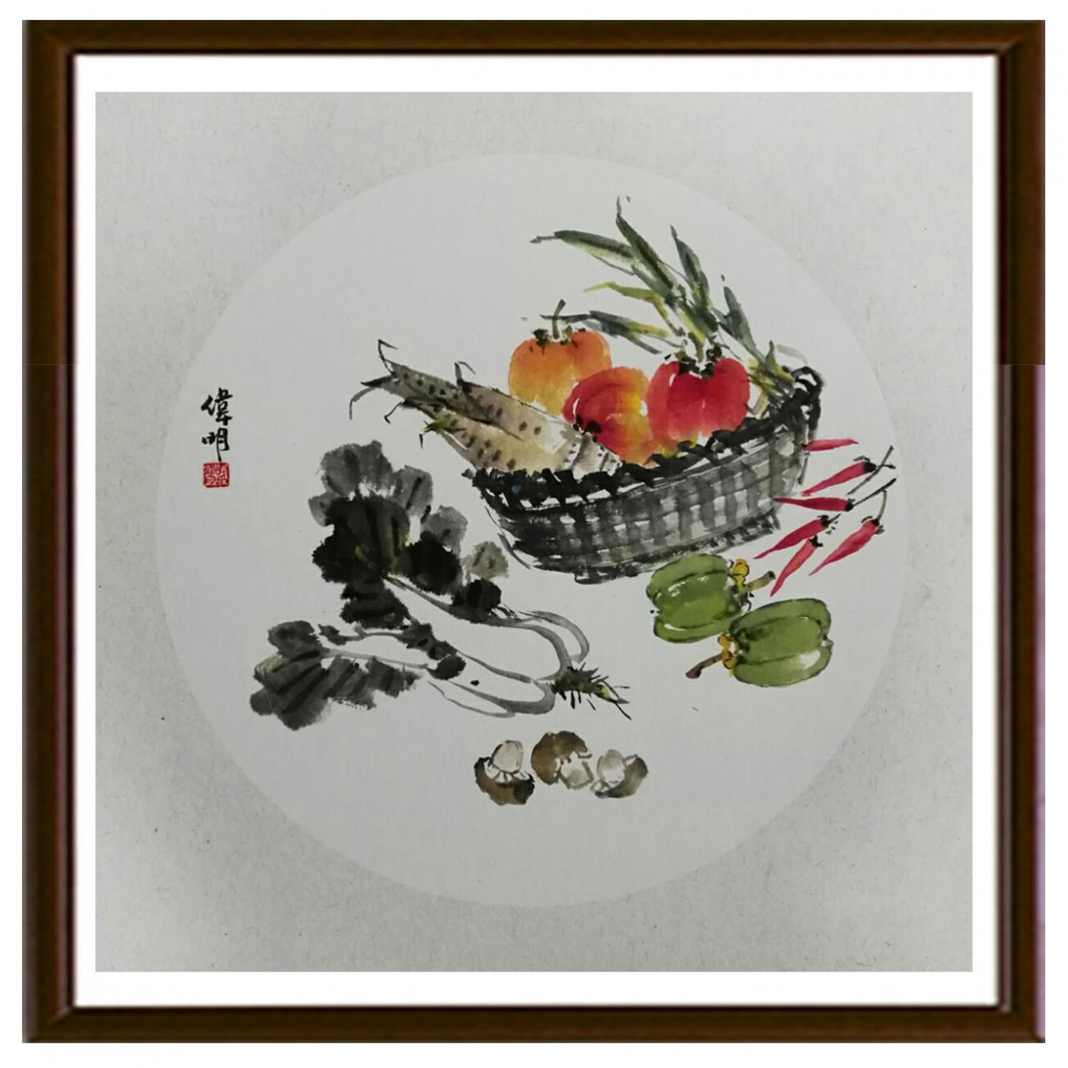 许伟明国画作品《【菜根香】作者许伟明》【图2】