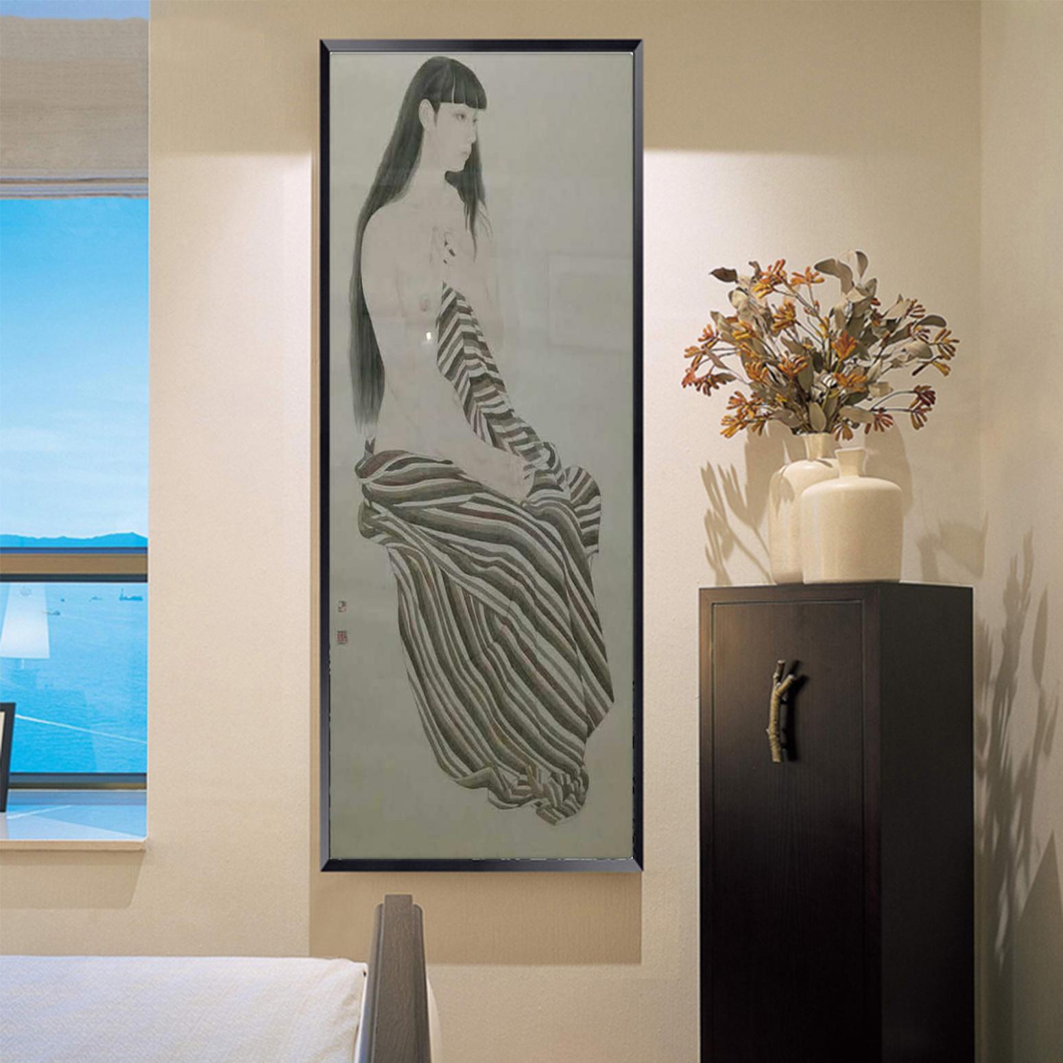 郭志威国画作品《【工笔写实美女图】作者郭志威》【图3】