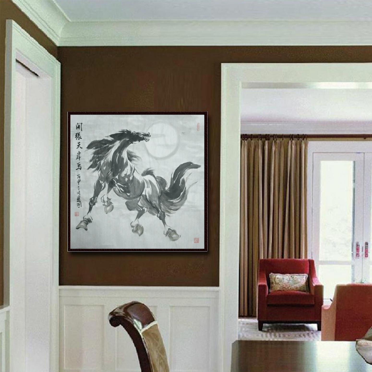 刘建国国画作品《【开张天岸马】作者刘建国》【图3】