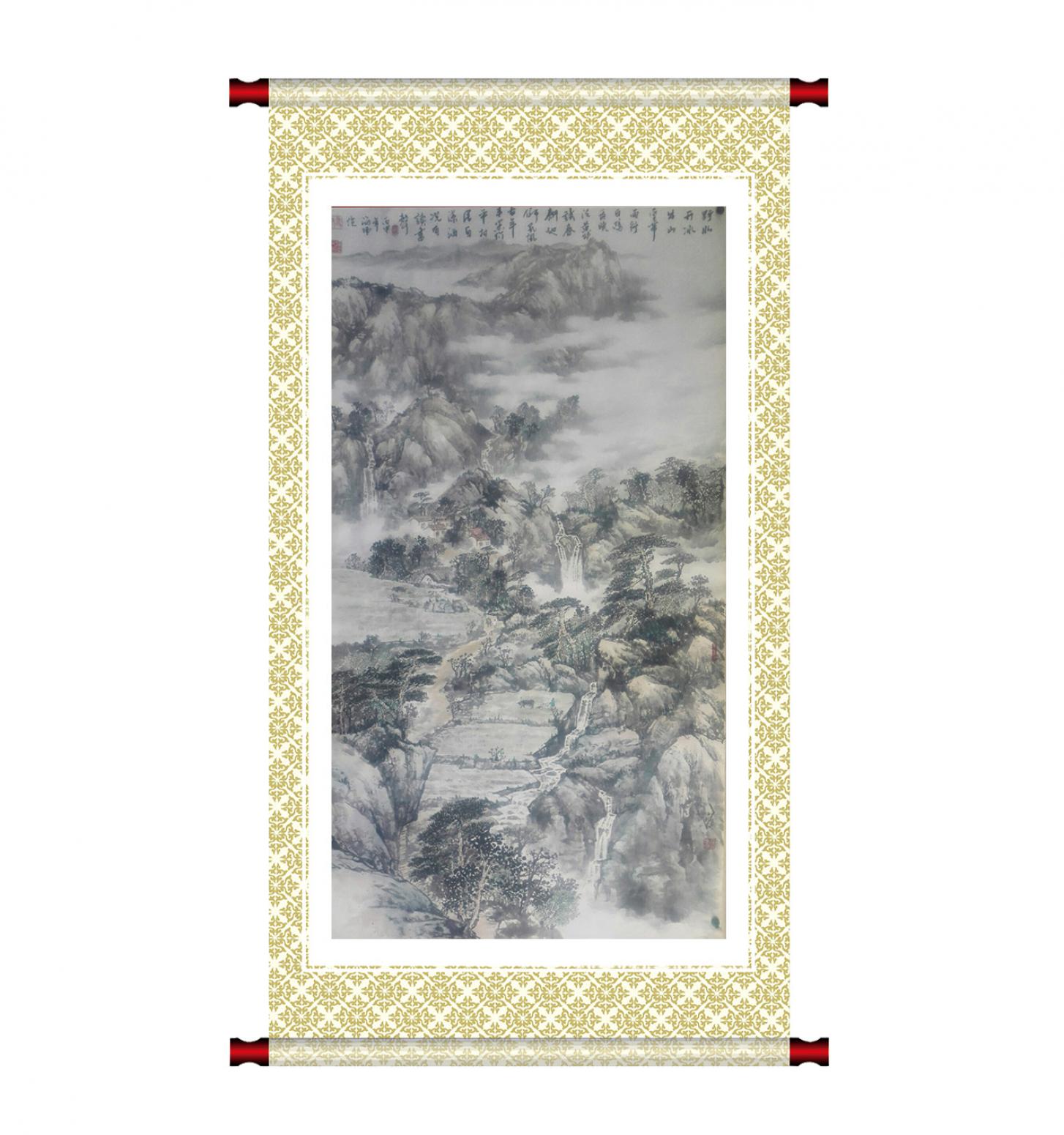 马海伟国画作品《【山长水远】作者马海伟》【图1】