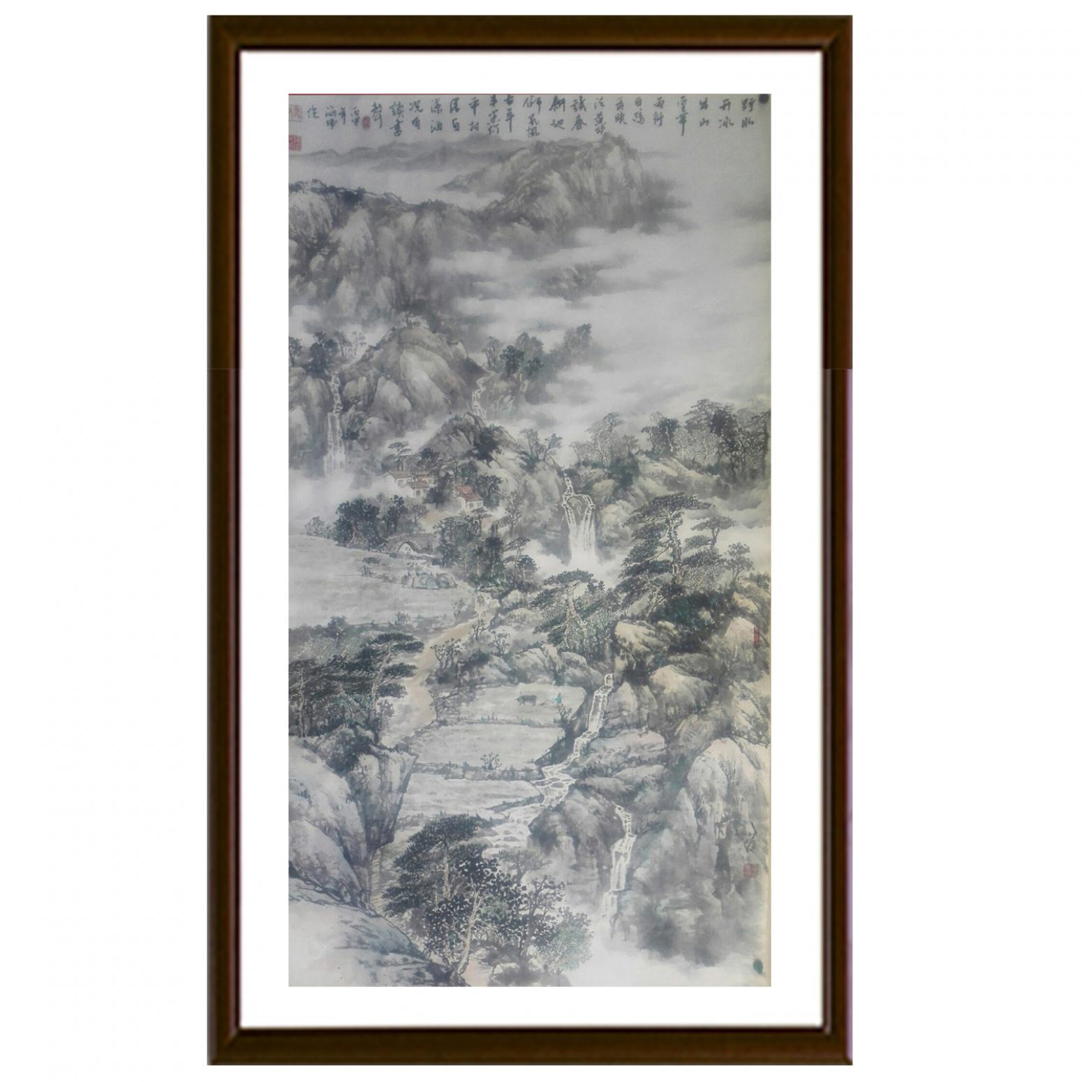 马海伟国画作品《【山长水远】作者马海伟》【图2】