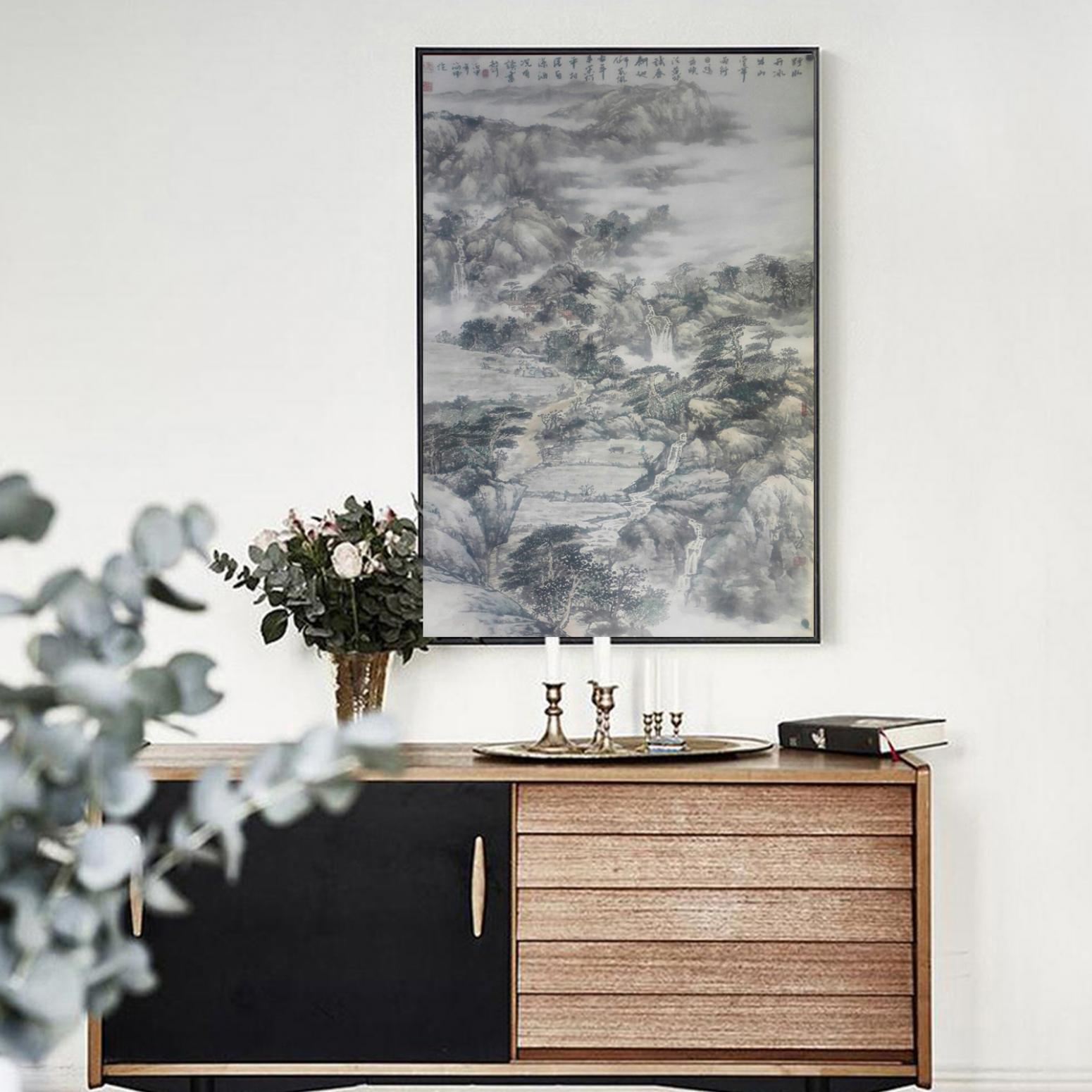 马海伟国画作品《【山长水远】作者马海伟》【图3】